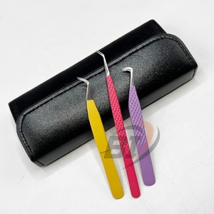 Pinzas de extensión de pestañas con logotipo grabado personalizado, herramienta de belleza de acero sostenible de agarre fuerte, Color personalizado puntiagudo probado a mano - Product Image 5