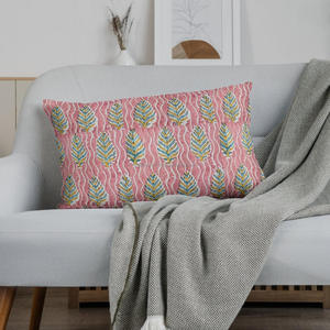 Housse de coussin traditionnelle de Jaipur, imprimée à la main, en coton 100%, coussins décoratifs, export en gros, taie d'oreiller imprimée - Product Image 5