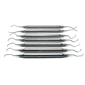 Ensemble de détartreurs de houe à long manche creux Détartreurs de nettoyage des dents Schwartz Dentiste clinique à l'aide de détartreurs avec logo privé - Product Image 3