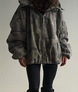 Vintage Washed 2 Piece Set Women's Short Ripped Hooded Zip <b>Jacket</b> Multi-pocket Wide Leg Cargo Pants 2026 New Lady Chic - Product Image 1