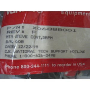 Controlador de Motor Varian X06888001, 5 RPM - Equipo y Piezas de Semiconductores de Confianza de Marca Global - Product Image 1