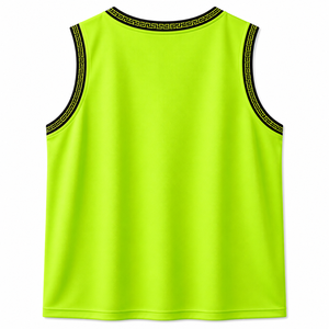 Ensemble débardeur et short unisexe WARPRO vert fluo, en polyester anti-humidité, pour le football, toutes saisons - Product Image 3