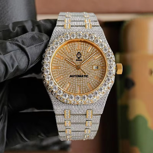 Montres Hip Hop de Luxe 2VVS Moissanite à Mouvement Automatique Mécanique, Gravure LOGO Faite Main, Entièrement Serties de Diamants - Product Image 2