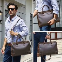 Sac messager en cuir rustique pour homme, sacoche d'affaires de haute qualité, sac à bandoulière pour le bureau