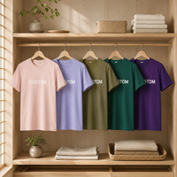 Service d'échantillonnage rapide, T-shirt en coton uni à col rond, personnalisable, faible MOQ, impression de logo sur écran, toutes les couleurs unies, t-shirts simples