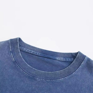 T-shirt en coton de haute qualité, personnalisable, style vintage, délavé à l'acide, pour hommes, vente en gros - Product Image 2