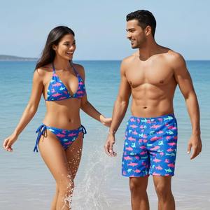 Ensembles de bikinis de plage au design tendance pour couples, entièrement personnalisables, prix de gros, qualité inégalée, designs uniques. - Product Image 6