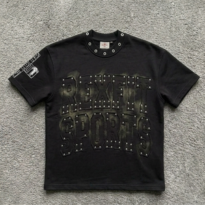 Camiseta Deportiva Rexfit de Gran Tamaño con Estampado Gráfico, Camiseta de Algodón Vintage de Estilo Urbano Informal de Manga Corta al por Mayor para Hombre y Mujer - Product Image 6