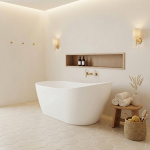 Baignoire autoportante FW-8822-59 - Baignoire autoportante moderne et durable en acrylique pour salle de bain - Product Image 1