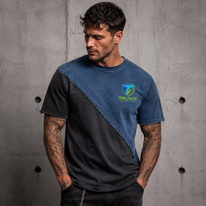 Men Casual Distressed <b>T</b> <b>Shirt</b> Lightweight Cotton Material Faded Finish Breathable Construction Comfortable Fit Everyday Street - Product Image 1