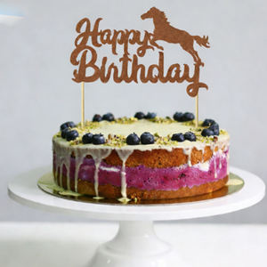 Décoration de <span class=keywords><strong>gâteau</strong></span> d'anniversaire pour enfants JUXINDA, décoration de <span class=keywords><strong>gâteau</strong></span> d'anniversaire brillante en forme d'animal <span class=keywords><strong>cheval</strong></span>, <span class=keywords><strong>thème</strong></span> équestre - Product Image 2