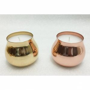 Vente en gros de pots à bougies en métal argenté martelé au design moderne pour la décoration de la maison et les fournitures de fabrication de bougies en gros à bon prix - Product Image 5