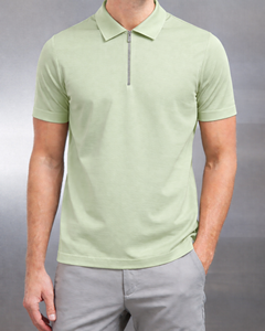 Polo Deportivo para Hombre, Mezcla de Algodón y Elastano, Diseño de Bloques de Color, Manga Corta, Corte Atlético, Fabricación OEM - Product Image 4