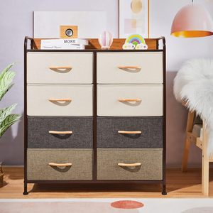 Organizador de cajones de tela de 8 niveles |   Caja de Almacenamiento para Armario, Dormitorio y Sala de Estar con Estructura Metálica - Product Image 2
