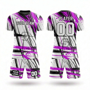 Conjuntos de Camisetas de Fútbol Cortas Sublimadas, Venta Caliente, Diseño Personalizado, Uniformes de Fútbol para Entrenamiento y Partido, Personalizados, de Secado Rápido - Product Image 2