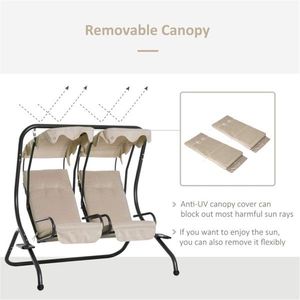 Beige Patio Swing Chair - Product Image 1