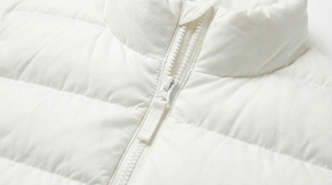 Men's White Quilted Puffer Vest Stand Collar Zip Front Casual Winter Outerwear <b>Lightweight</b> Windproof Sleeveless <b>Gilet</b> - Product Image 3