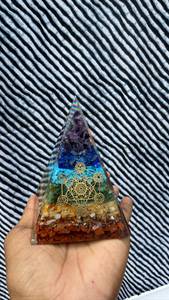 Black Tourmaline <b>Orgonite</b> Pyramid Handmade Crystal Decor for Meditation Yoga Spiritual Home Decoration and Gift - Product Image 3