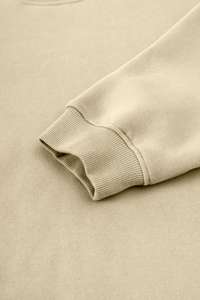 Personalizado bordado de lujo Streetwear pesado pulóver sudadera 100% algodón grueso liso cuello redondo suéter sudaderas con capucha para hombres en blanco - Product Image 4