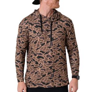Chemises à capuche de qualité supérieure OEM, design camouflage, logo brodé personnalisé disponible, sublimation, jersey de pêche en polyester - Product Image 1