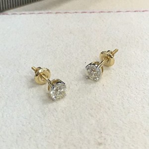 Natural <b>Stud</b> Earrings 0.81 Cttw 925 Sterling <b>Silver</b> Rhodium Plated G-H Color I Clarity Prong Set Trendy Wedding Gift Jewelry - Product Image 1
