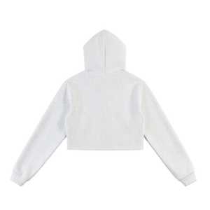 Sudadera con capucha corta para mujer, de algodón premium, forro polar, estilo esencial, holgada, informal, para gimnasio - Product Image 2