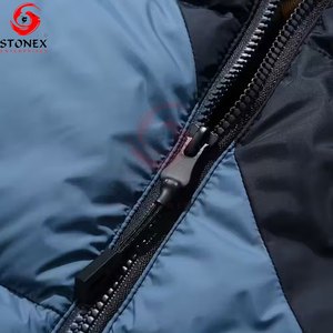 Chaqueta Acolchada Ligera con Capucha para Hombre, Resistente al Viento y al Agua, Abrigo de Invierno Acolchado, Cierre Completo, Informal, para Exteriores, Cálida y Aislada, 100% - Product Image 3