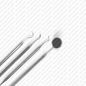 Diagnostic <b>Cleaning</b> Instruments Set Of 4 PCS Dental Probe Dental Scaler Dental Mouth Mirror Dental Plugger Spatula Root <b>Scraper</b> - Product Image 2