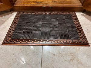 Felpudo de Goma Rectangular con Patrón Geométrico Abstracto, Diseño Tradicional, para Uso en Exteriores, 60x90cm - Product Image 4