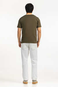 Camiseta Duradera, Cómoda, de Corte Ajustado para Hombre, Clásica, Color Oliva, Manga Corta, Estilo Henley, para Uso Diario, Venta al Por Mayor - Product Image 2