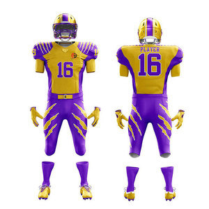 Uniforme de football américain personnalisé de haute qualité, respirant, 100% polyester, service OEM, vêtements d'équipe personnalisés, pour hommes adultes - Product Image 1