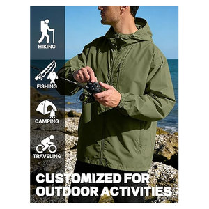 เสื้อแจ็คเก็ตปั่นจักรยานผู้ชาย กันน้ำ กันลม เสื้อกันฝน น้ำหนักเบา พับเก็บได้ มีฮู้ด สำหรับวิ่ง เดินป่า กิจกรรมกลางแจ้ง เสื้อกันลม เสื้อกันฝน - Product Image 6