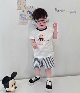 Conjuntos de Ropa de Bebé de Alta Calidad, Sudadera de Verano de Algodón, Nuevo Estilo Coreano, Conjuntos de Ropa para Niños Pequeños, Bonitos y Elegantes - Product Image 3