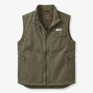 Chalecos de Lona para Hombre, Transpirables, Estilo Motero, Cómodos, Formales, Venta al Por Mayor, Chaleco de Lona para Hombre en Oferta - Product Image 1