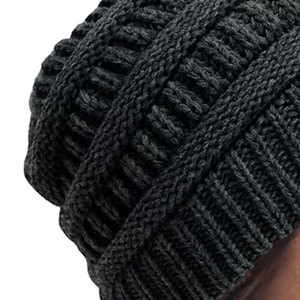 Gorro de Punto Grueso con Logotipo Personalizado, Gorro de Invierno Cálido y Suave, Gorro de Punto Térmico para Exteriores, Unisex, para Hombre y Mujer - Product Image 3