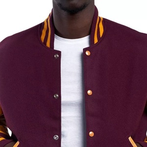 <b>Men</b> Custom Varsity Letterman Bomber <b>Jacket</b> Stand Collar Wool Streetwear - Product Image 6