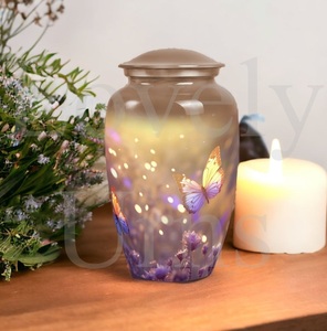 Urna de cremación con diseño de mariposas para cenizas humanas preciosas, urna conmemorativa decorativa, recuerdo funerario, tributo. - Product Image 4