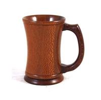 Chope à bière en bois écologique, artisanale classique avec poignée pour usage domestique, provenant de Delhi