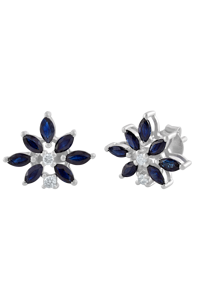 Pendientes de Diamantes y Rubíes en Plata de Ley 92.5 KLST-30809 - Product Image 3