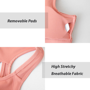 บราออกกำลังกายแบบไร้ตะเข็บเสริมฟองน้ำด้านหน้า รองรับทรงสูง สำหรับผู้หญิงไซส์พลัส รุ่นใหม่ล่าสุด ราคาสุดคุ้ม - Product Image 2