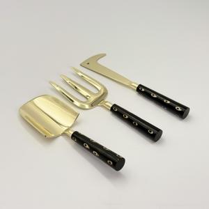 Nouveauté : Accessoires de jardin modernes, ensemble de 3 pièces, outils de jardin en métal avec manche en résine, comprenant un râteau, une fourche, un couteau et une pelle, au prix le plus bas - Product Image 4