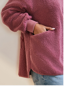 High Quality Custom Wear Blank Fleece Long Sleeve Quarter <b>Zip</b> Sweatshirt for Women 100% Organic Cotton pullover sweatshirt - Product Image 3