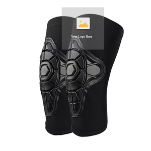 Genouillères rembourrées personnalisées noires, rouges et blanches pour le volley-ball et le basketball, protection contre les chocs, compression élastique - Product Image 5