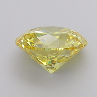 Berlian Kuning Bulat 2 Karat yang Indah, Berlian Lepas Berwarna Fantasi Langka untuk Desain Perhiasan Mewah Khusus.