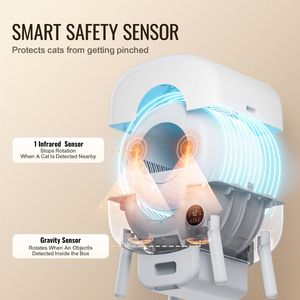 Lettiera Intelligente per Gatti da 76L con Rimozione Odori, Lettiera Automatica XL Autopulente, Ampio Spazio, Sacchetti per Rifiuti per Animali Domestici - Product Image 4