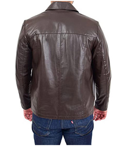 2026 Latest High Street Style Men's Cow Skin Leather Jacket Winter Solid Breathable <b>Sherpa</b> <b>Lined</b> Fur Trimmed Popular Simple - Product Image 1