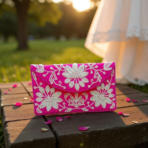 Bolso de mano bordado con cuentas de semillas hecho a mano, estilo vintage para mujeres modernas. - Product Image 2