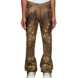 Pantalons en cuir pour hommes, vêtements haut de gamme, fournisseur en gros, pantalons en cuir pour hommes, fabricant de vêtements contemporains pour hommes - Product Image 1