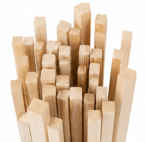 Wooden Craft Sticks Square Shape Natural Material Smooth Ends DIY Projects <b>Freestanding</b> Modern Tabletop Decoration 1x1x36" - Product Image 2