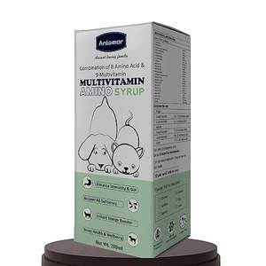 Jarabe Multivitamínico con Aminoácidos para Perros y Gatos |   Suplemento para Perros y Gatos con Sabor a Pollo que Ayuda al Crecimiento y Desarrollo General - Product Image 1